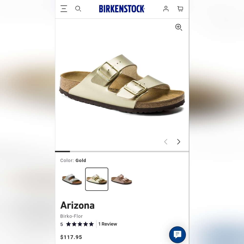 Birkenstock Women's Arizona Gold Sandals - Picture 8 of 8